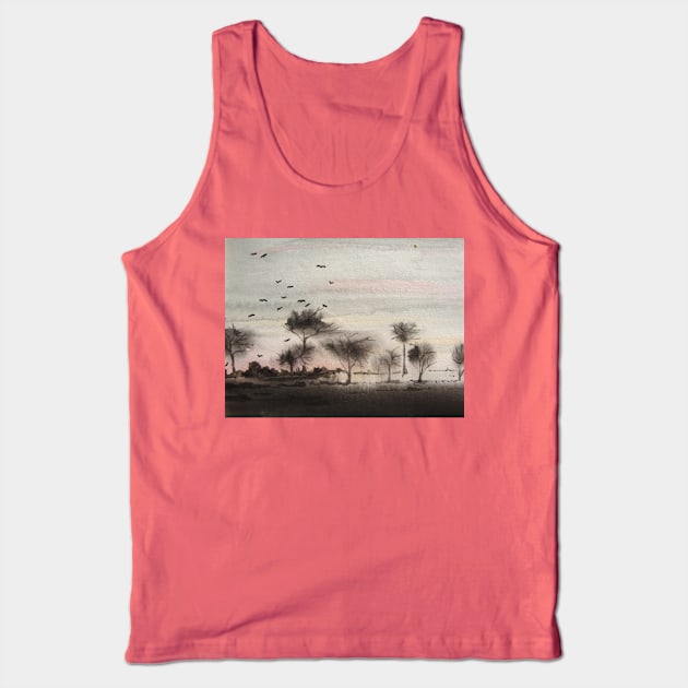 bleak and spooky sunset unique and different Tank Top by pollywolly